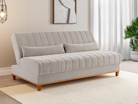 Sofá cama 3 lugares 1,80m Veludo Colors Bege Marfim Sofá cama 3 lugares 1,80m Veludo Colors Bege Marfim