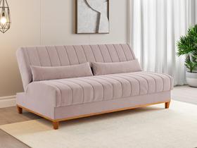 Sofá cama 3 lugares 1,80m Veludo Colors Rosa Sofá cama 3 lugares 1,80m Veludo Colors Rosa