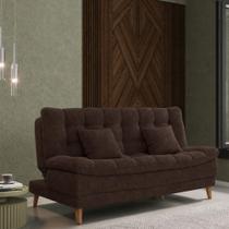 Sofá Cama 3 lugares 185cm Duda Marrom Matrix Sofá Cama 3 lugares 185cm Duda Marrom Matrix