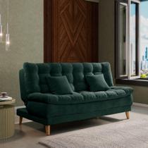Sofá Cama 3 lugares 185cm Duda Verde menta Matrix Sofá Cama 3 lugares 185cm Duda Verde menta Matrix