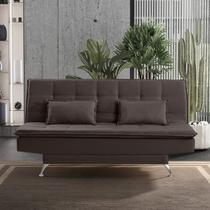 Sofá Cama 3 Lugares 192cm com Pés de Alumínio Luna Sofá Cama 3 Lugares 192cm com Pés de Alumínio Luna