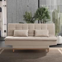 Sofá Cama 3 Lugares 192cm com Pés de Madeira Luna Sofá Cama 3 Lugares 192cm com Pés de Madeira Luna