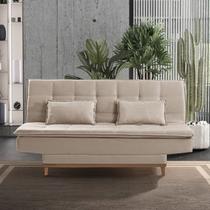 Sofá Cama 3 Lugares 192cm com Pés de Madeira Luna Sofá Cama 3 Lugares 192cm com Pés de Madeira Luna