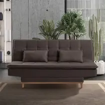 Sofá Cama 3 Lugares 192cm com Pés de Madeira Luna