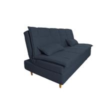 Sofá Cama 3 Lugares 197cm Soho Suede Preto Herrero Decor