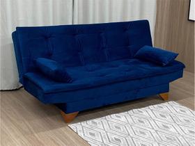 Sofá Cama 3 Lugares Azul 506 Stilo Plus