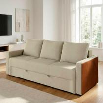 Sofá Cama 3 Lugares casal 2,10 mts Pompeia Safira Matrix