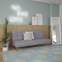 Sofá-Cama 3 Lugares Casal Foggia Cinza