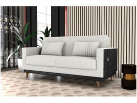 Sofá-cama 3 Lugares Casal Reclinável Facto e Linho Matrix Esther