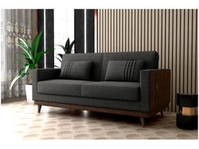 Sofá-cama 3 Lugares Casal Reclinável Facto e Linho Matrix Esther