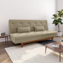 Sofá Cama 3 Lugares em Suede Tokio Yescasa Bege Castor/Mel Sofá Cama 3 Lugares em Suede Tokio Yescasa Bege Castor/Mel