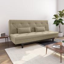Sofá Cama 3 Lugares em Suede Tokio Yescasa Bege Castor/Tabaco Sofá Cama 3 Lugares em Suede Tokio Yescasa Bege Castor/Tabaco