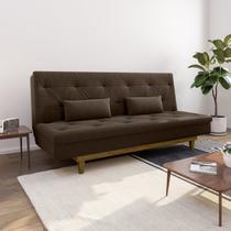 Sofá Cama 3 Lugares em Suede Tokio Yescasa Marrom/Castanho Sofá Cama 3 Lugares em Suede Tokio Yescasa Marrom/Castanho