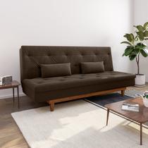 Sofá Cama 3 Lugares em Suede Tokio Yescasa Marrom/Mel Sofá Cama 3 Lugares em Suede Tokio Yescasa Marrom/Mel