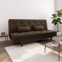 Sofá Cama 3 Lugares em Suede Tokio Yescasa Marrom/Tabaco Sofá Cama 3 Lugares em Suede Tokio Yescasa Marrom/Tabaco