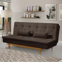 Sofá Cama 3 Lugares em Suede Tokio Yescasa Marrom Sofá Cama 3 Lugares em Suede Tokio Yescasa Marrom