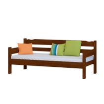 Sofá Cama 3 Lugares Madeira Maciça Castanho Nemargi