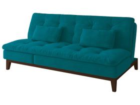 Sofá-cama 3 Lugares Reclinável Suede Linoforte Jade Sofá-cama 3 Lugares Reclinável Suede Linoforte Jade