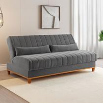 Sofá Cama 3 Lugares Reclinável Tequila Grafite - Viero Móveis Sofá Cama 3 Lugares Reclinável Tequila Grafite - Viero Móveis