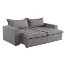 Sofá Cama 3 Lugares Retrátil e Reclinável Linho M-184 Martins Sofá Cama 3 Lugares Retrátil e Reclinável Linho M-184 Martins