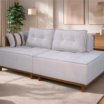 Sofá-cama 3 Lugares Tecido Veludo Luna Bege Sofá-cama 3 Lugares Tecido Veludo Luna Bege