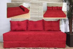 Sofá Cama 3 Lugares Vermelho 608 Alpoim Sofá Cama 3 Lugares Vermelho 608 Alpoim