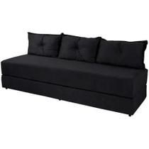 Sofá Cama 3em1 em Tecido Suede com Almofadas - Sofá que vira cama Multifuncional - Veneza Estofados