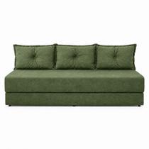 Sofá Cama 3em1 em Tecido Suede com Almofadas - Sofá que vira cama Multifuncional Sofá Cama 3em1 em Tecido Suede com Almofadas - Sofá que vira cama Multifuncional