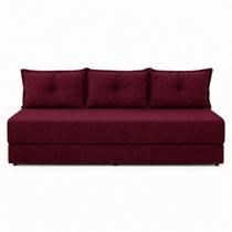 Sofá Cama 3em1 em Tecido Suede Vermelho com Almofadas - Sofá que vira cama Multifuncional Sofá Cama 3em1 em Tecido Suede Vermelho com Almofadas - Sofá que vira cama Multifuncional