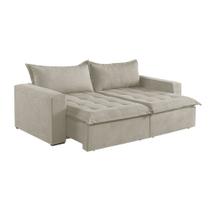 Sofá Cama 4 Lugares Retrátil e Reclinável Linho M-184 Martins