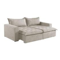 Sofá Cama 4 Lugares Retrátil Reclinável M-184 Veludo Martins Creme Sofá Cama 4 Lugares Retrátil Reclinável M-184 Veludo Martins Creme