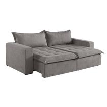 Sofá Cama 5 Lugares Retrátil e Reclinável Linho M-184 Martins Sofá Cama 5 Lugares Retrátil e Reclinável Linho M-184 Martins