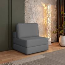 Sofá Cama à Vácuo 1 Lugar Linha Modular Flip Magic