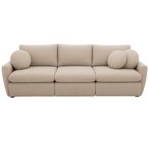 Sofá Cama Amaranto 300cm em Linho 6 Lugares Retrátil Innove Cor Cru Sofá Cama Amaranto 300cm em Linho 6 Lugares Retrátil Innove Cor Cru
