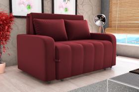 Sofá Cama Amora Veludo Vinho E432 - Matrix Sofá Cama Amora Veludo Vinho E432 - Matrix