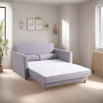 Sofá Cama Aura Linho Clássico 2 Lugares 1,48m