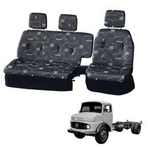 Sofá Cama Banco Completo Mercedes 1113 / 1114 Cinza