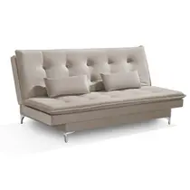 Sofá Cama Bangkok Confortável Capitonê Veludo c/ Almofadas Sofá Cama Bangkok Confortável Capitonê Veludo c/ Almofadas