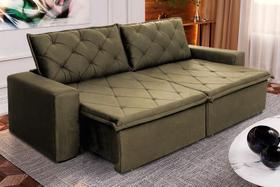 Sofá Cama Bangkok Sem Caixa 2,70m Retrátil e Reclinável Com Molas Velut Tabaco - King House Sofá Cama Bangkok Sem Caixa 2,70m Retrátil e Reclinável Com Molas Velut Tabaco - King House