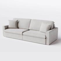 Sofá Cama Bélgica 2,30m em Linho Safira Off White - Home Mobily Sofá Cama Bélgica 2,30m em Linho Safira Off White - Home Mobily
