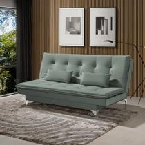 Sofá Cama Berlim 190cm Veludo Cinza