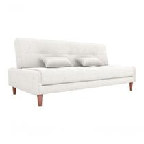 Sofá Cama Blanca 3 Lugares Sala Premium Boucle Bege Matrix