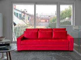 Sofá Cama bx04_nu com 2.20m que se Transforma em Cama Resistente e Confortável em Sued Sofá Cama bx04_nu com 2.20m que se Transforma em Cama Resistente e Confortável em Sued