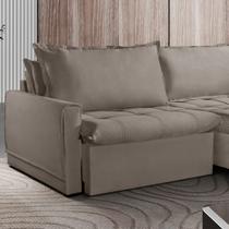 Sofá Cama Caixa Zero 2.00m Retrátil e Reclinável Amsterdã com Almofadas Soltas - Movenzo Estofados