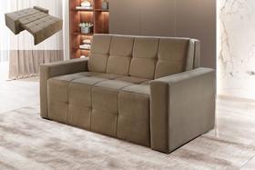 Sofá Cama Cambuci 157cm Suede Bege Sofá Cama Cambuci 157cm Suede Bege