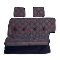 Sofá Cama Caminhão Mercedes 1618 HPN Com Abertura Vermelho