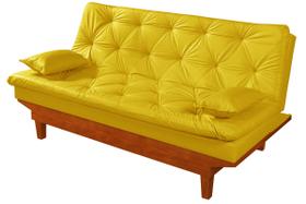 Sofa Cama Caribe Em Material Sintetico Essencial Estofados - Essencial Estafados