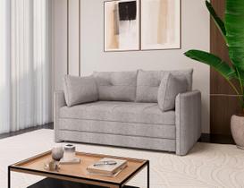 Sofá Cama Casal 02 Lugares Linho Bege Madri 167cm Yescasa