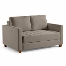 Sofá Cama Casal 2 Lugares com colchão 150cm em linho - Bege