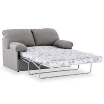 Sofá-Cama Casal 2 Lugares Herval Andes, Linho Cinza, 155 cm